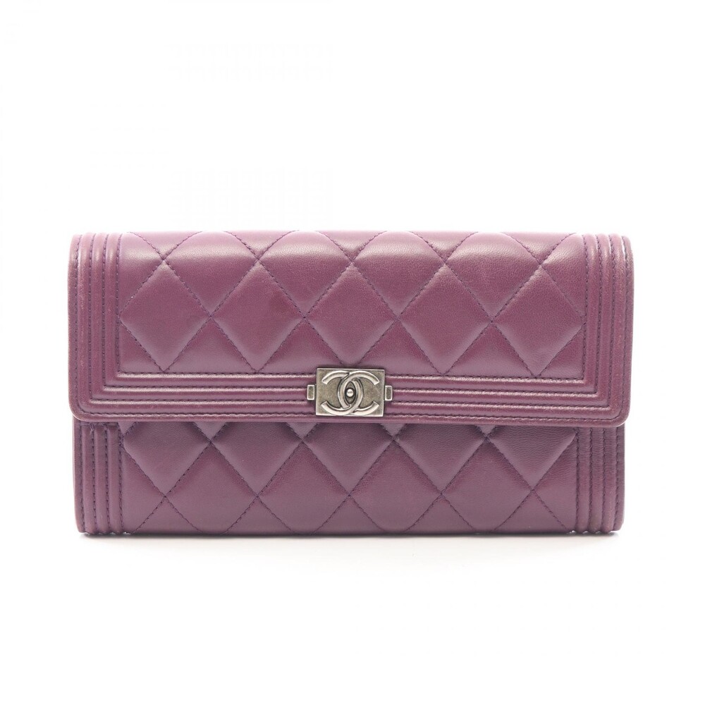Chanel Boy Bifold Long Wallet Lambskin #308069C59B